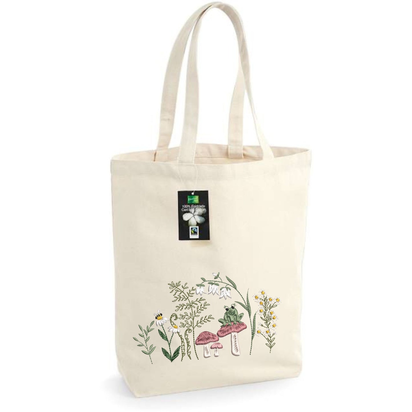 Bolsa de tela con bordado de setas encantadoras