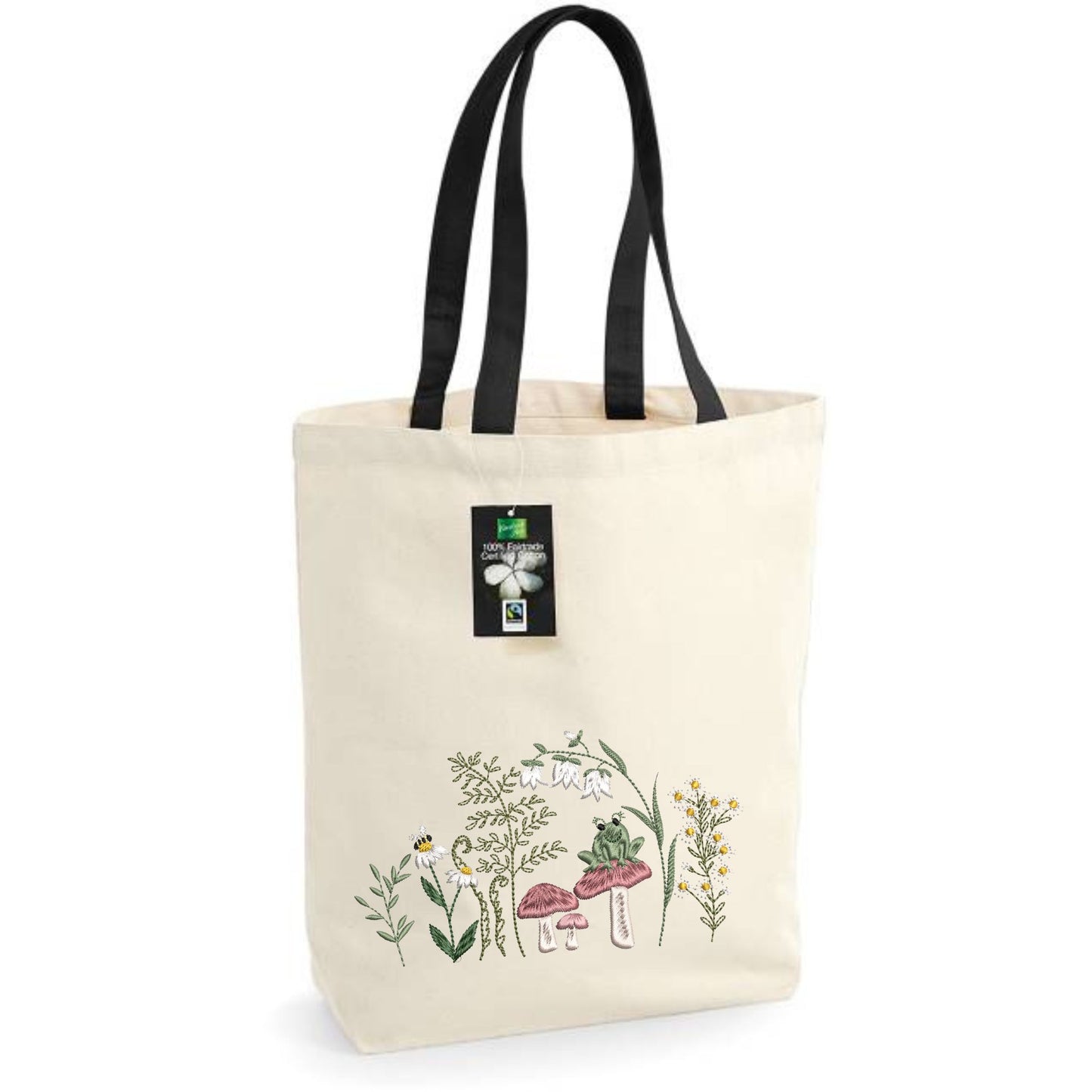 Bolsa de tela con bordado de setas encantadoras