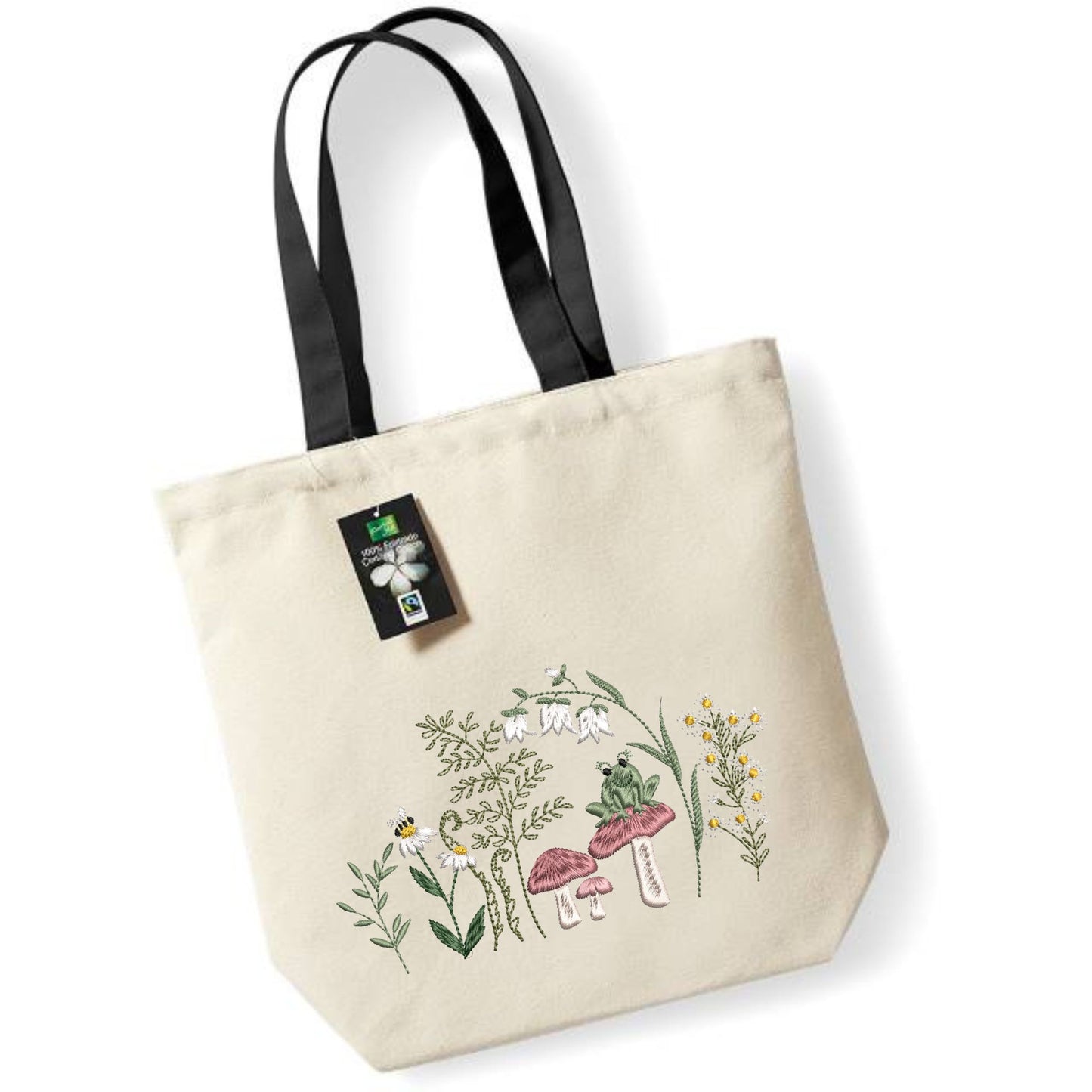 Bolsa de tela con bordado de setas encantadoras