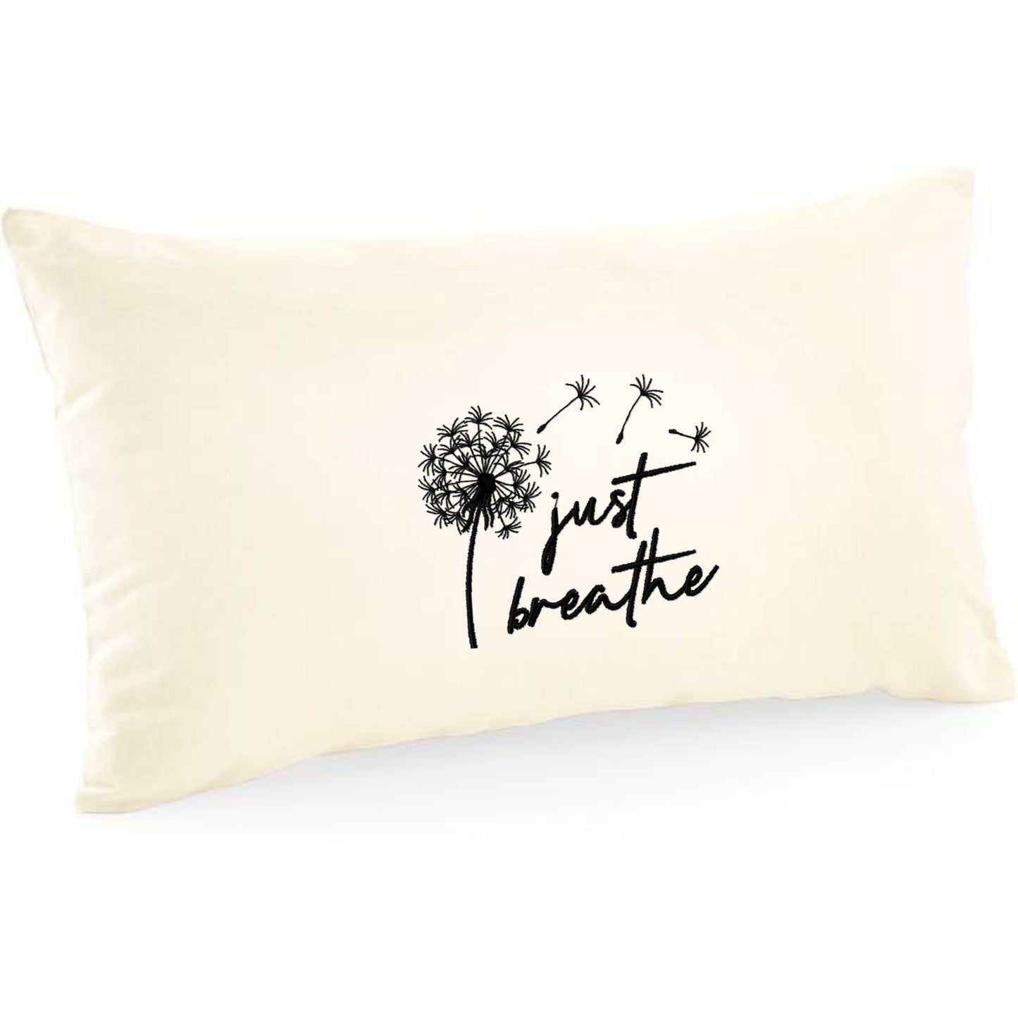 Decorative Dandelion Embroidered Cushion Cover – Just Breathe
