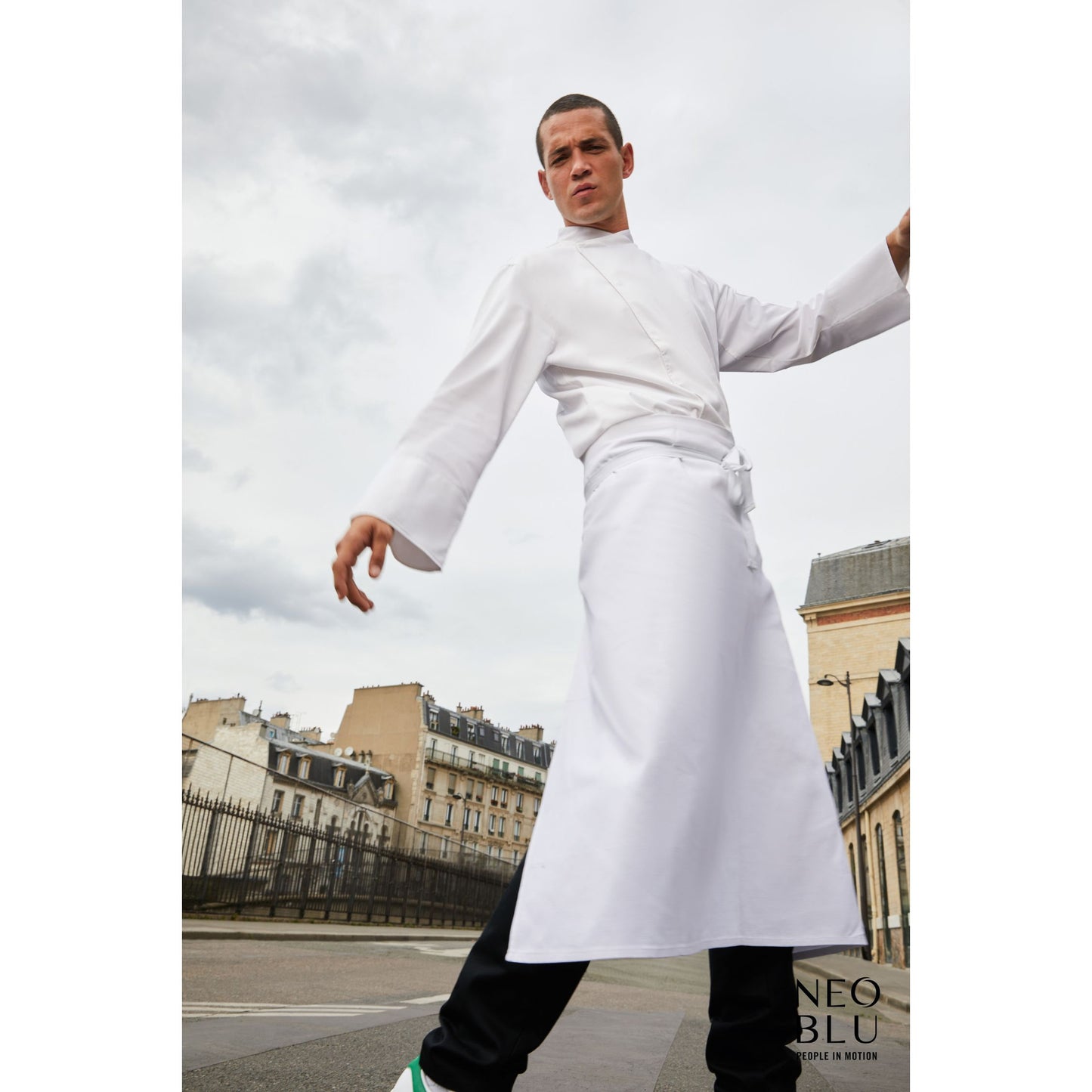 Chaqueta de cocina para hombre de manga larga