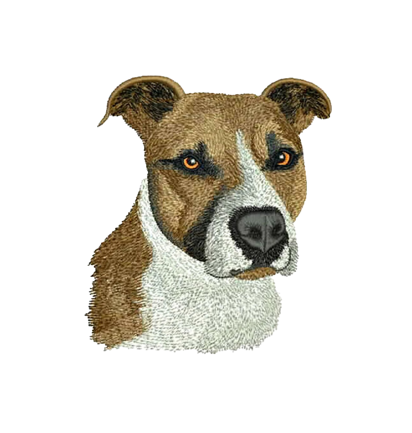 Decorative cushion cover with American Pit Bull Terrier embroidery