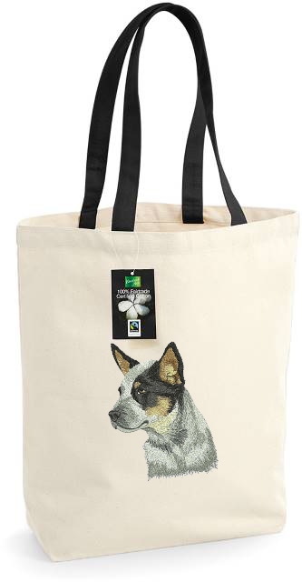 Bolsa de tela con bordado de boyero australiano
