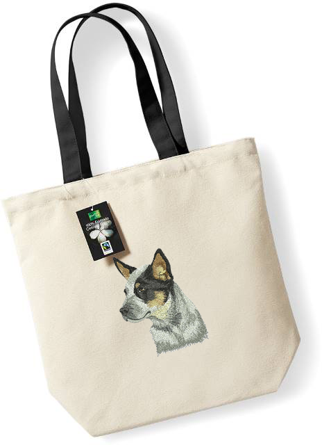 Bolsa de tela con bordado de boyero australiano