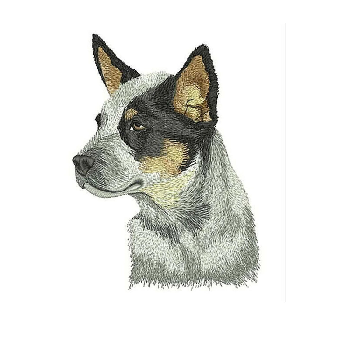 Decorative cushion cover with Australian cattle dog embroidery