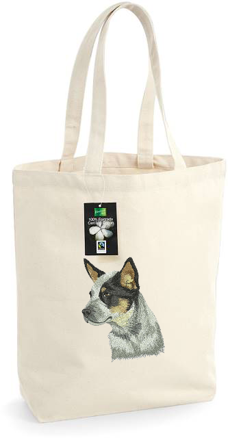 Bolsa de tela con bordado de boyero australiano