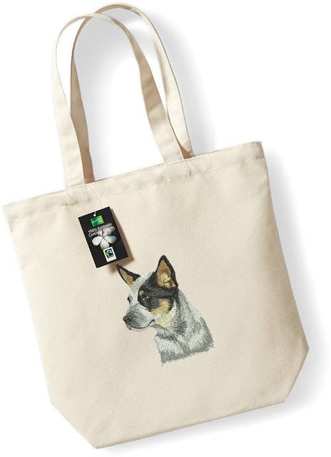 Bolsa de tela con bordado de boyero australiano