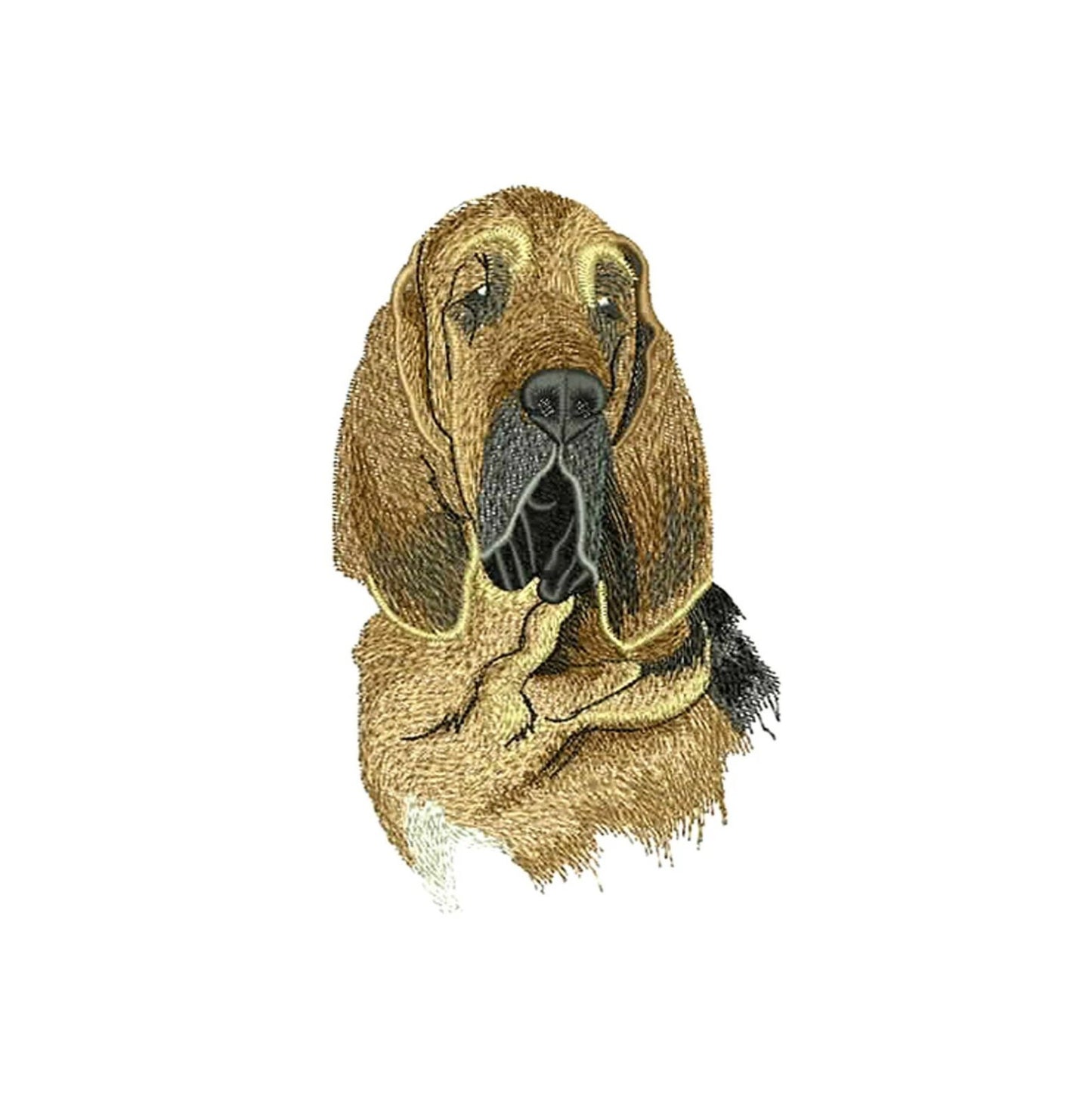Decorative cushion cover with Bloodhound dog embroidery