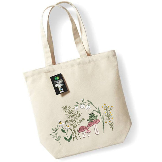Bolsa de tela con bordado de setas encantadoras