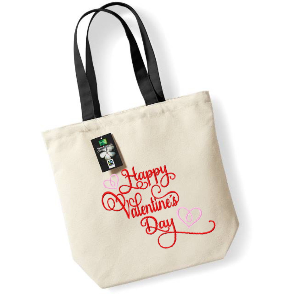 Bolsa de tela - Colección Día de San Valentín – Textile Bag de Bordado Studio Barcelona | Bordado Personalizado