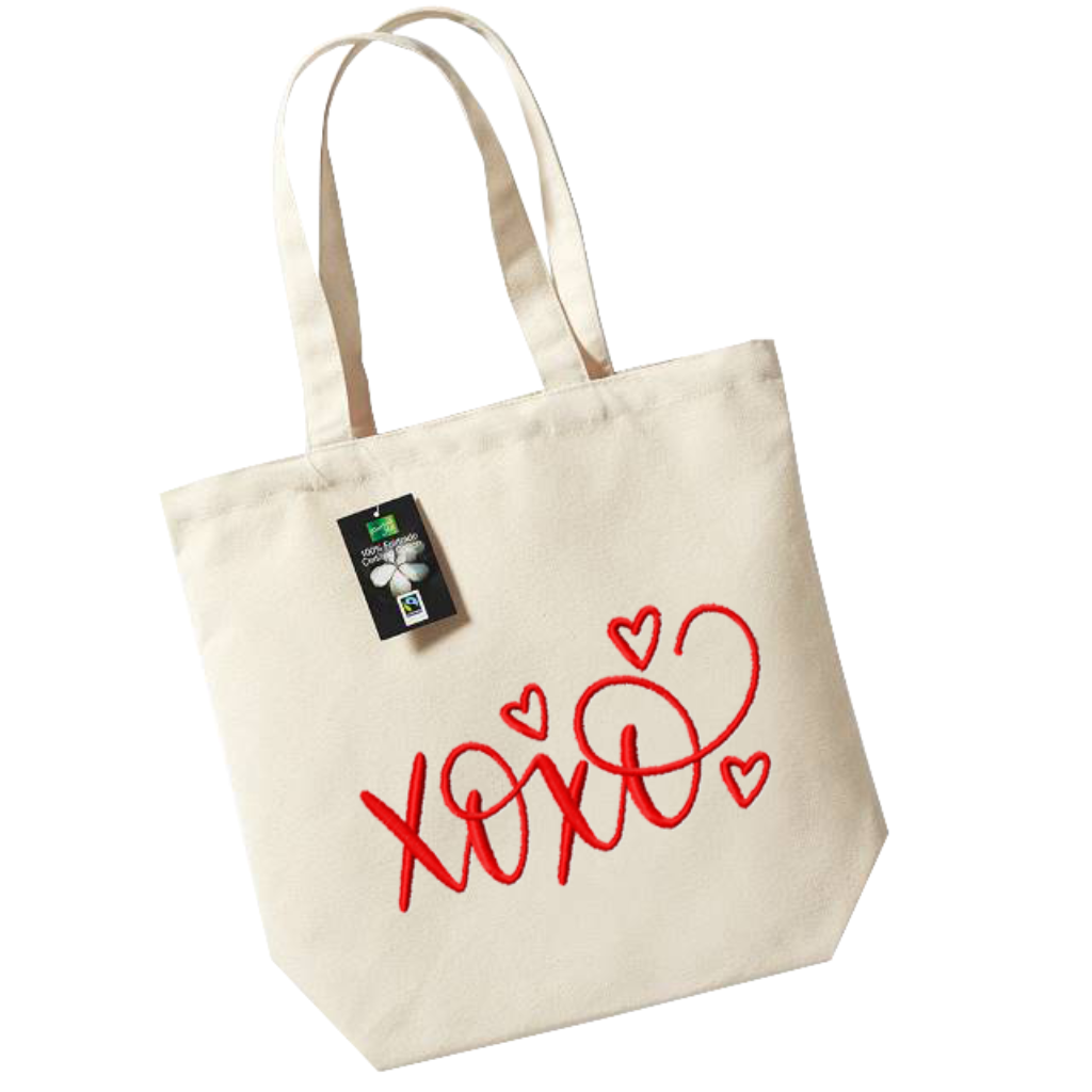 Bolsa de tela - Colección Día de San Valentín – Textile Bag de Bordado Studio Barcelona | Bordado Personalizado