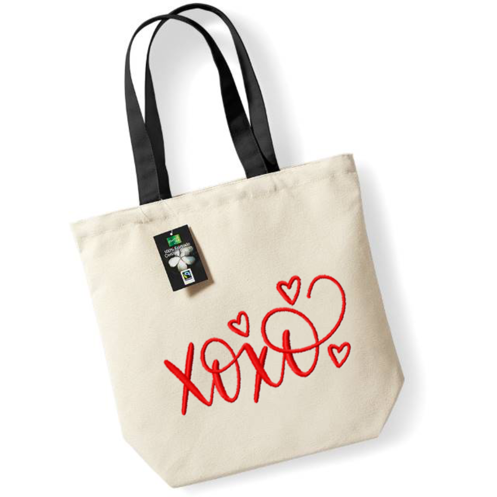 Bolsa de tela - Colección Día de San Valentín – Textile Bag de Bordado Studio Barcelona | Bordado Personalizado