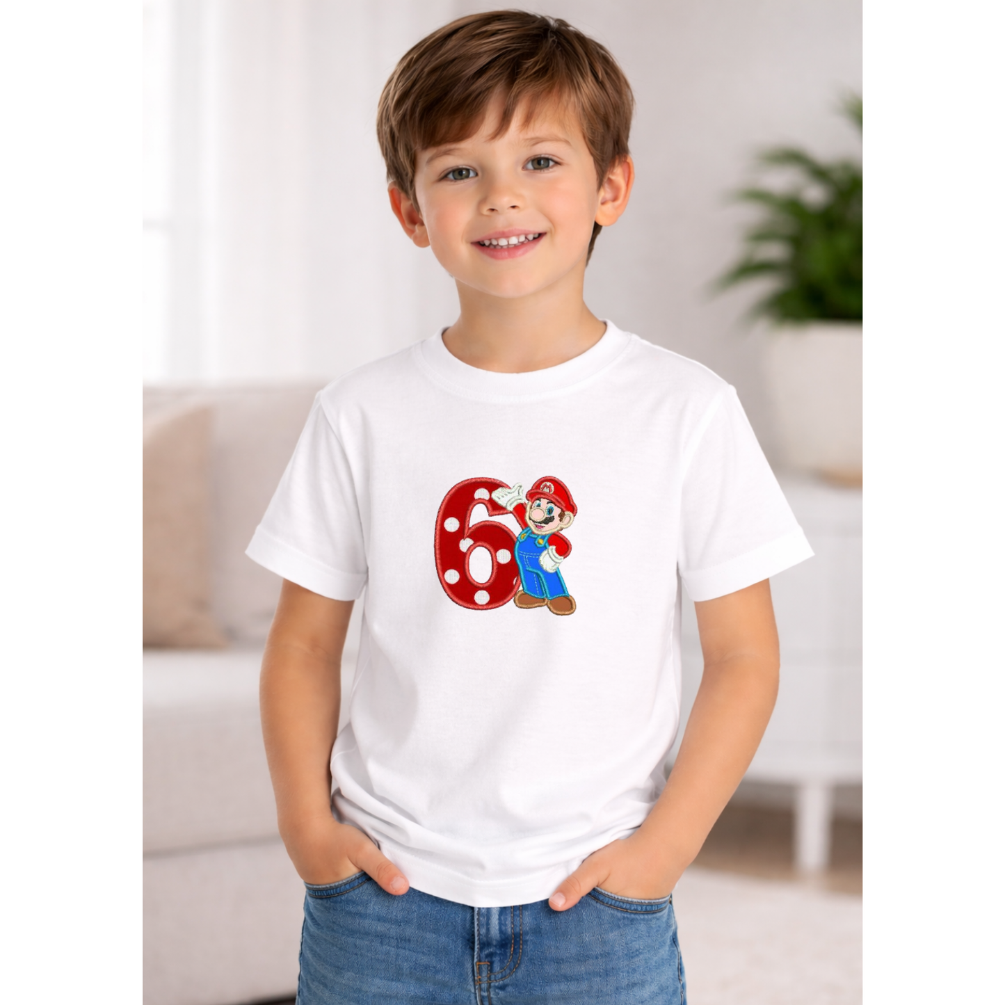 Camiseta infantil Mario personalizada