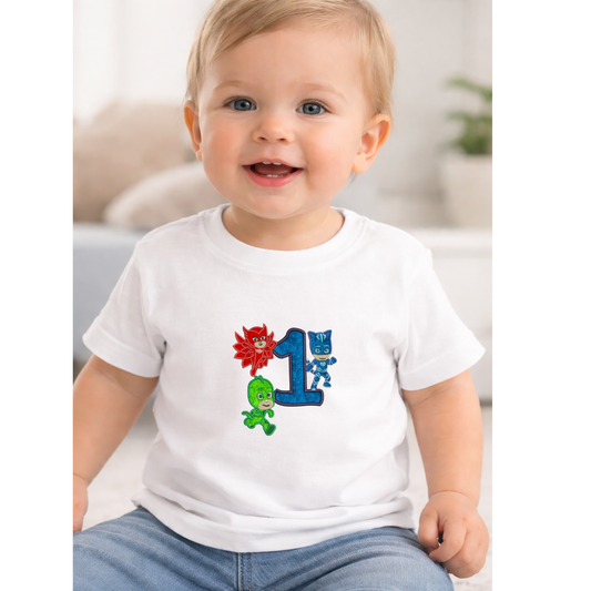 Camiseta infantil PJ Masks personalizada