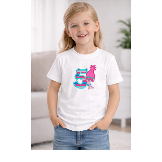Camiseta infantil Poppy Trolls personalizada
