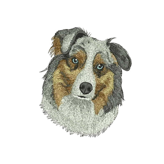 Bolsa de tela con bordado de perro Australian Shepherd