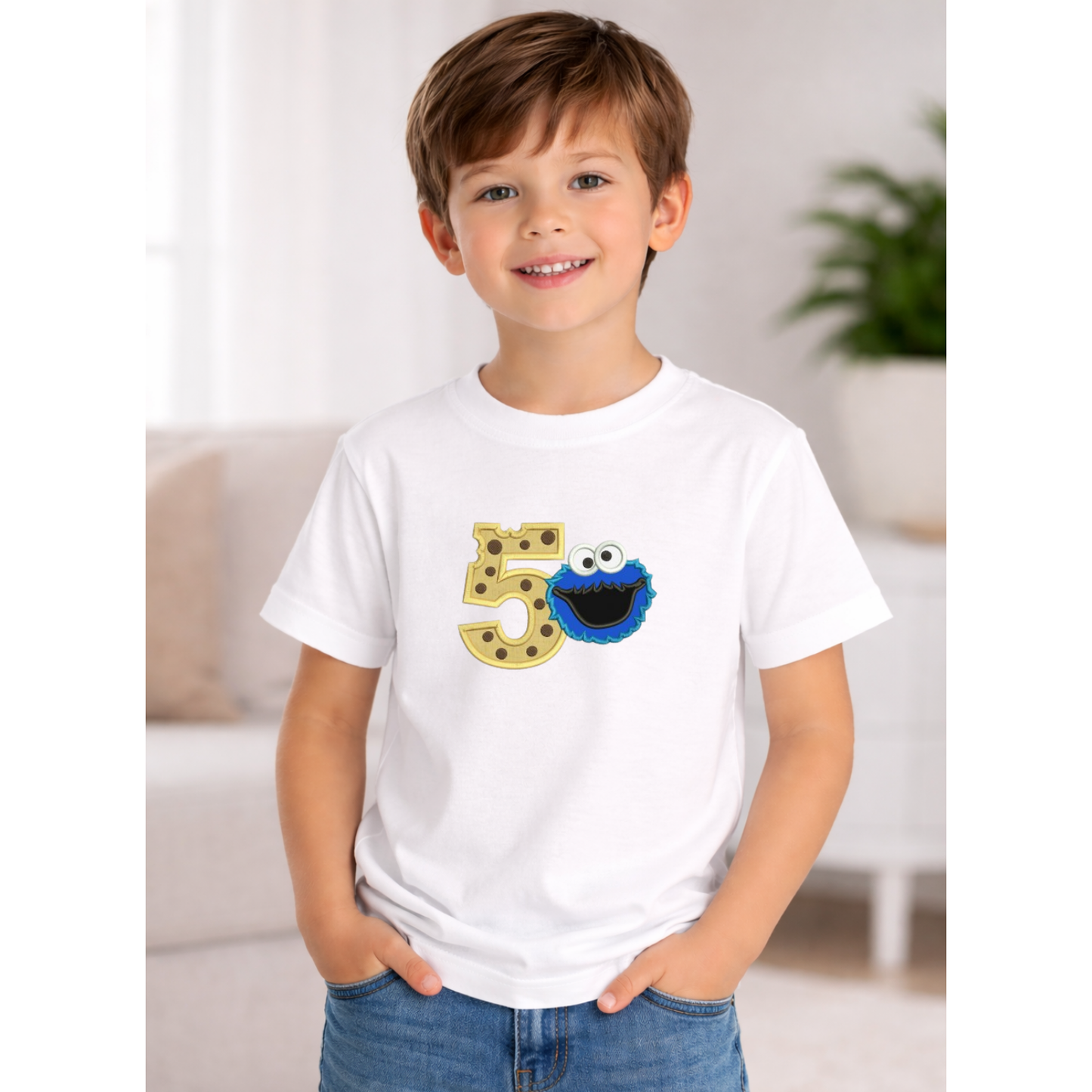 Camiseta infantil Cookie Monster personalizada