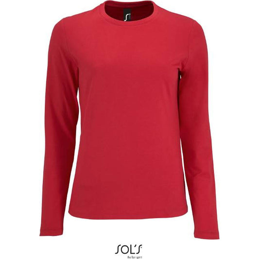 Дамска блуза дълъг ръкав - цвят червен, Sol's – Медицински облекла Кали