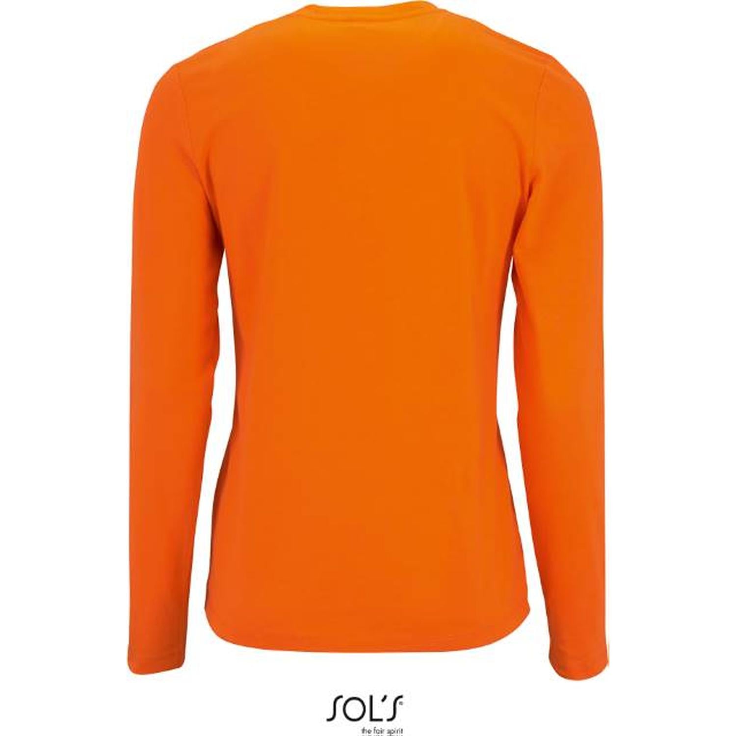 Дамска блуза дълъг ръкав - цвят оранжев, Sol's – Медицински облекла Кали