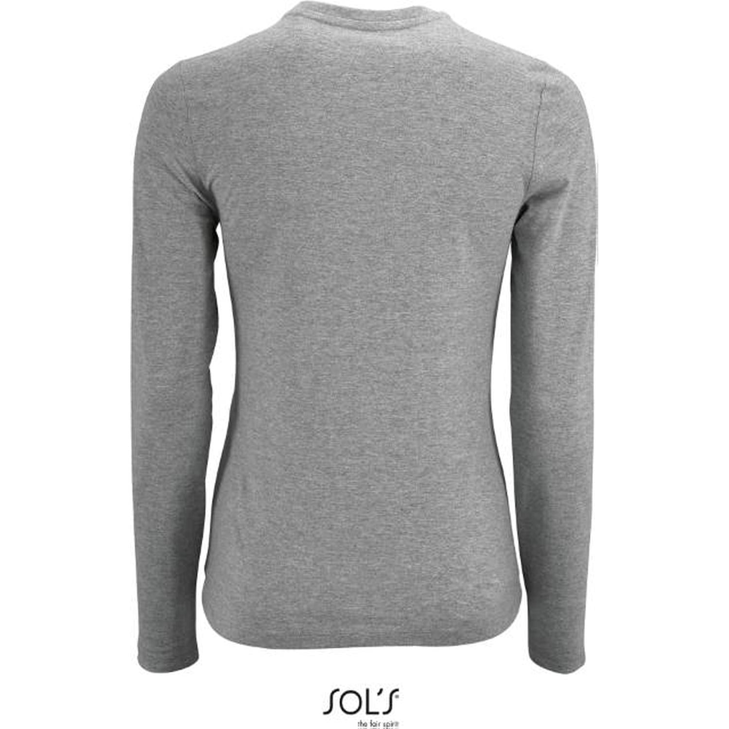 Дамска блуза дълъг ръкав - цвят сив меланж, Sol's – Медицински облекла Кали
