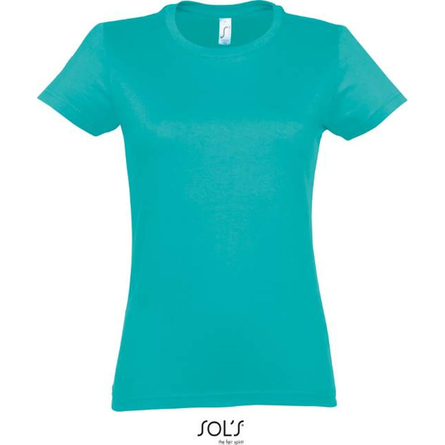 Camiseta médica de mujer en azul caribe, Sol’s