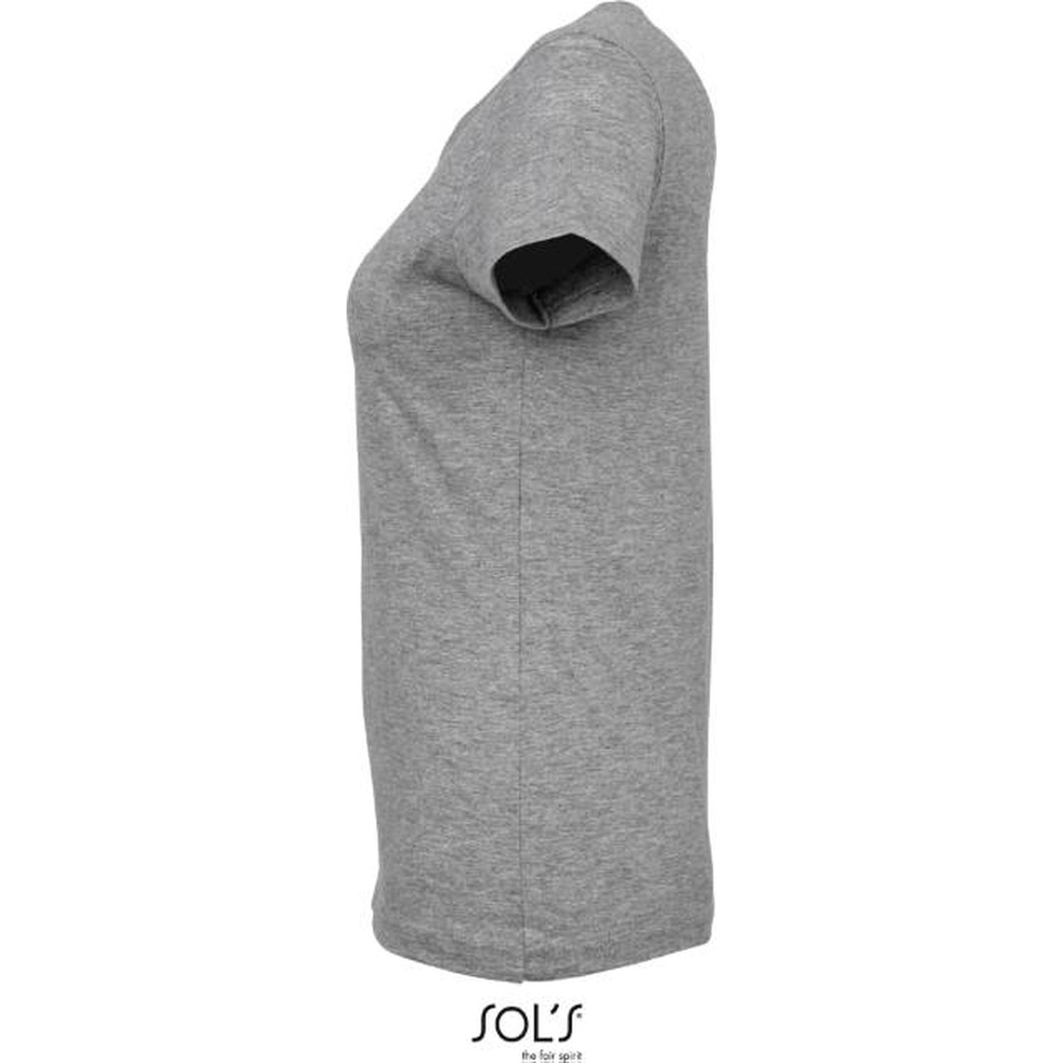 Дамска тениска - цвят сив меланж, 25.1502 – Медицински облекла Кали