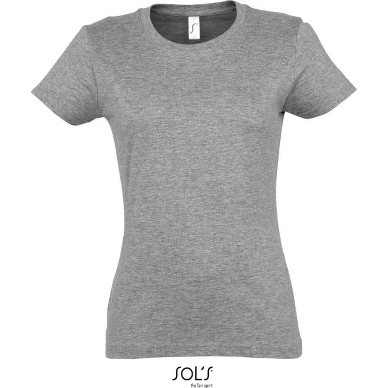 Camiseta médica de mujer en gris jaspeado, Sol’s