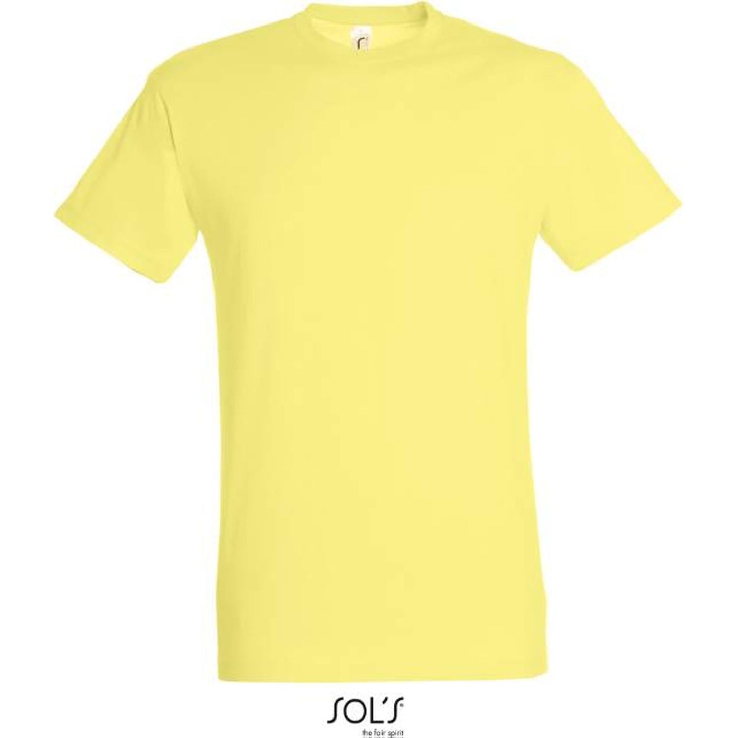 Мъжка тениска - цвят светло жълт, Sol's – Медицински облекла Кали