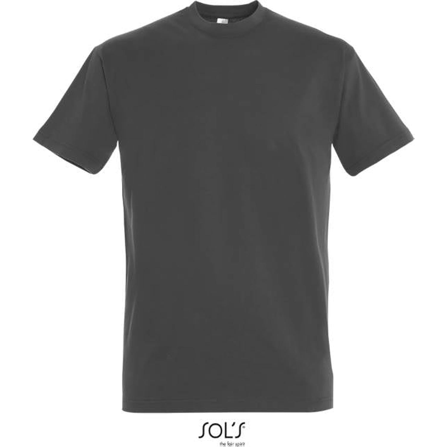 Мъжка тениска - цвят тъмно сив, Sol's – Медицински облекла Кали