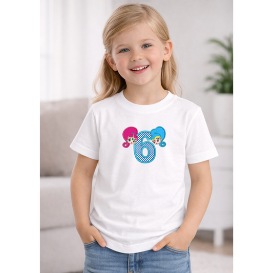 Camiseta infantil Shimmer y Shine personalizada