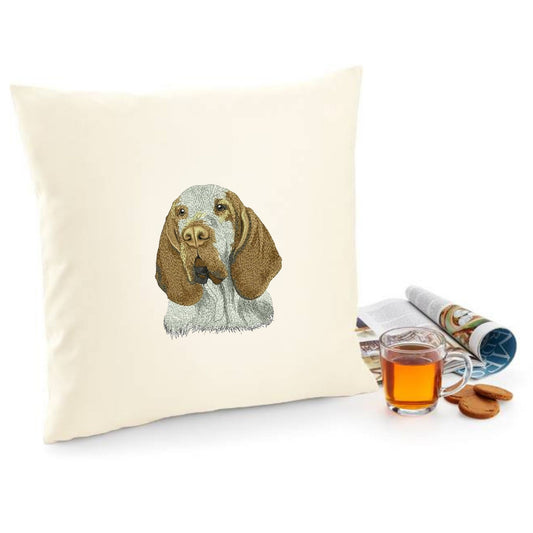 Decorative cushion cover with Barcco Italian dog embroidery