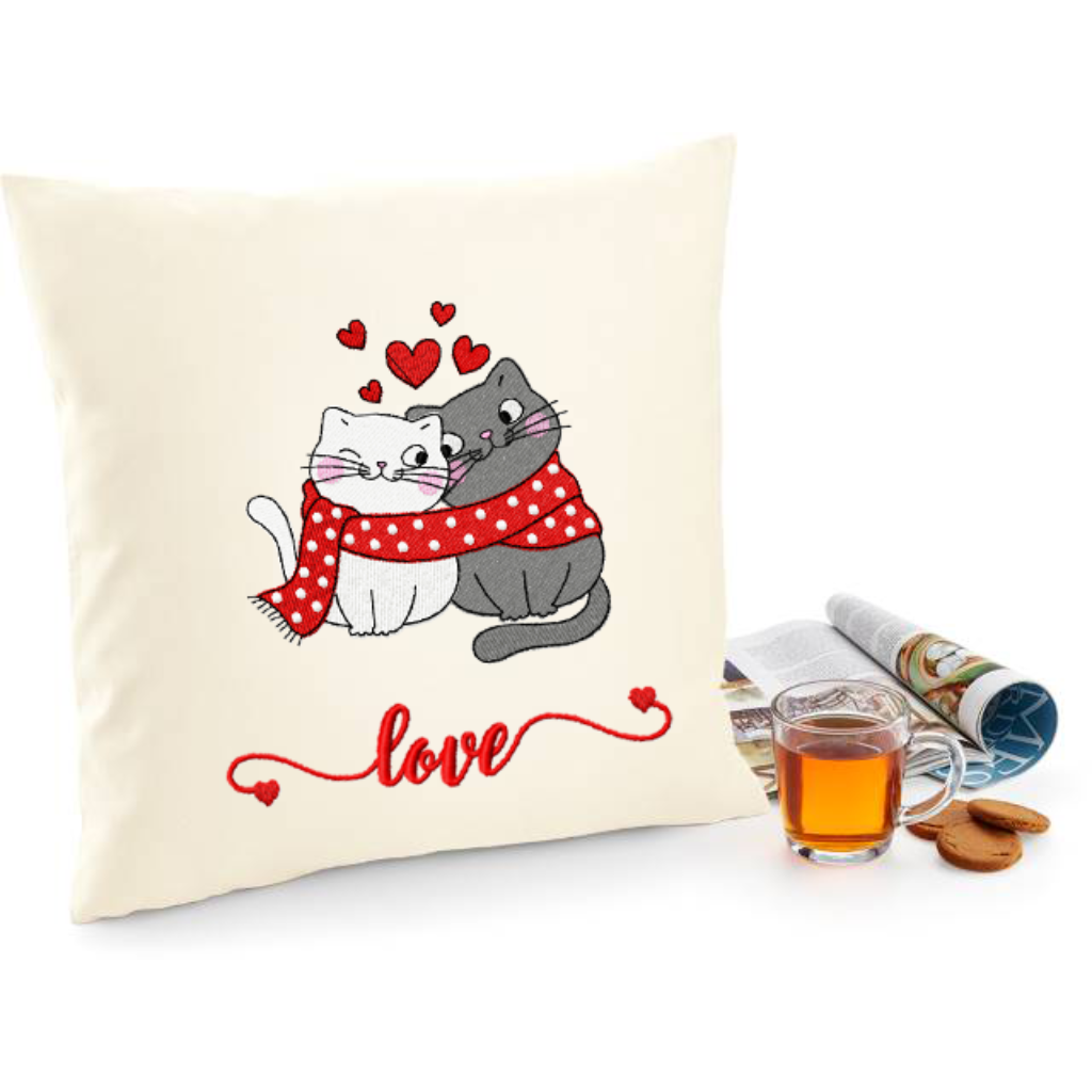 Funda de Almohada Decorativa – Colección Día de San Valentín – Pillowcase de Bordado Studio Barcelona | Bordado Personalizado